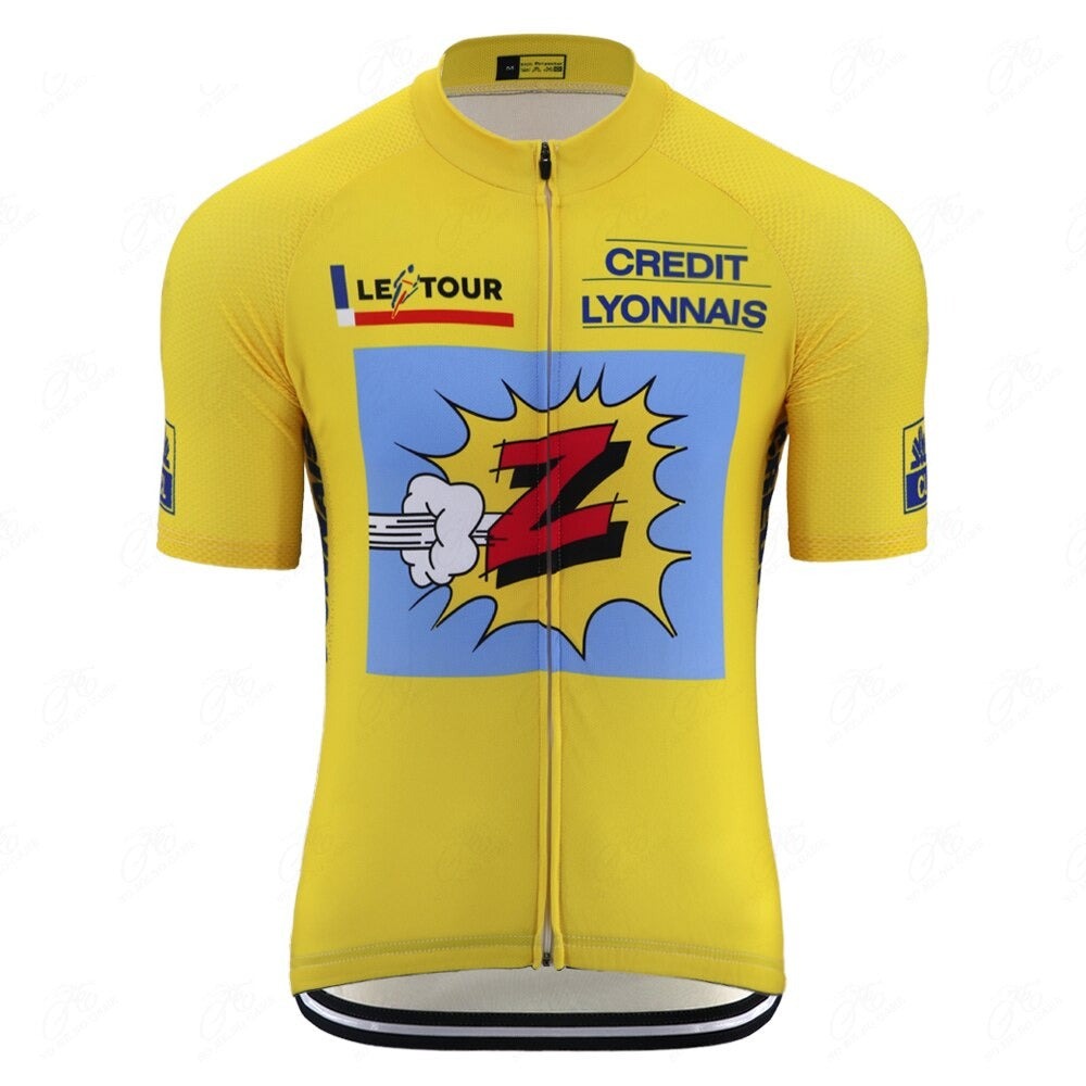 Vetements Team Z Yellow Retro Cycling Jersey Vintage Cycling Shop