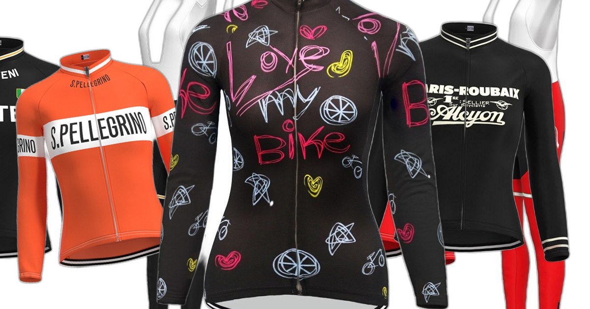 Women's Long Sleeve Retro Cycling Jerseys