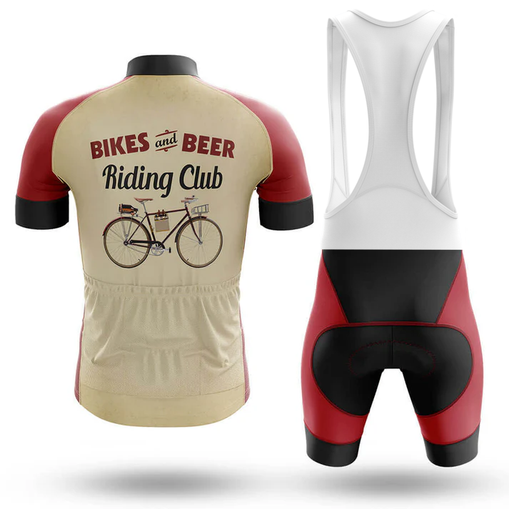 Front and back view of the U.S. Navy Submarine Force Men Short Sleeve Cycling Set, featuring a themed jersey and matching bib shorts designed for performance and style.