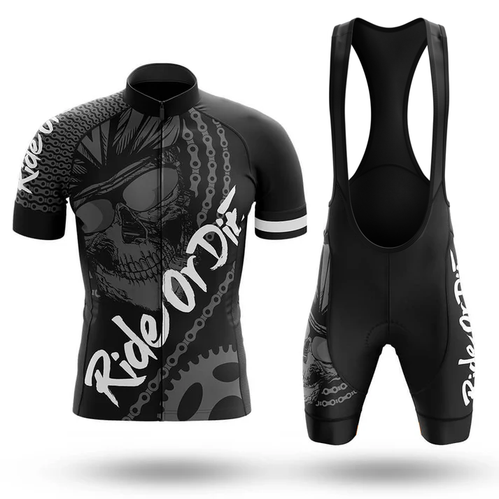 Conjunto de ciclismo de manga corta para hombre de la Universidad de Ohio