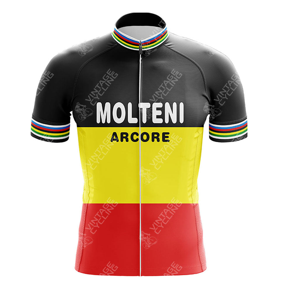 Maglia da ciclismo retrò retrò La Vie Claire rosa 