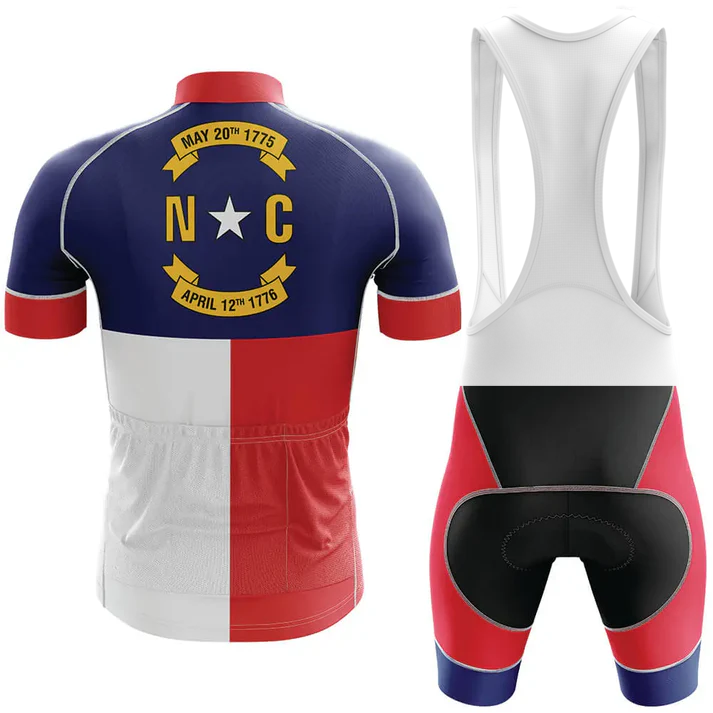 Portugal men’s short sleeve cycling set in red, white, and blue featuring a Portugal flag design, national seal, and notable dates on the back of the jersey.