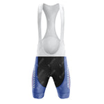 The EPEDEX Tricatel Retro Short Sleeve Cycling Set features a retro cycling jersey design with a white upper, black midsection, blue lower legs, and “UNITED STATES” in white on each leg for a classic US Postal Service-inspired look.