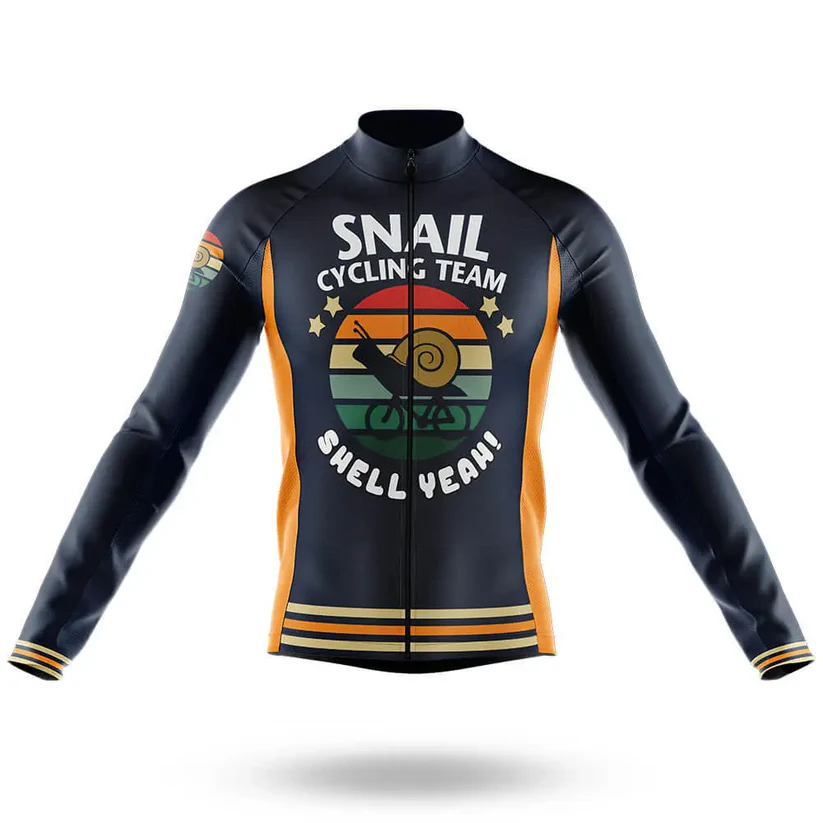 Snail Cycling Team Men Long Sleeve Cycling Jersey