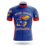 A men's short sleeve cycling set in Ohio State colors with performance fabric and athletic design.