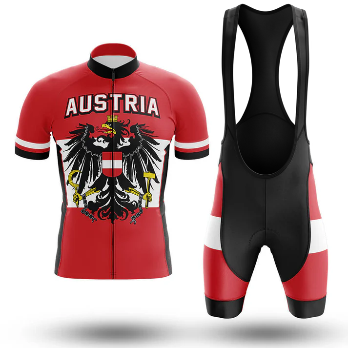 Black and yellow men's short sleeve cycling set featuring 1st Cavalry Division text and emblem on the jersey, with matching bib shorts. Includes a moisture-wicking cycling jersey for comfort on every ride.