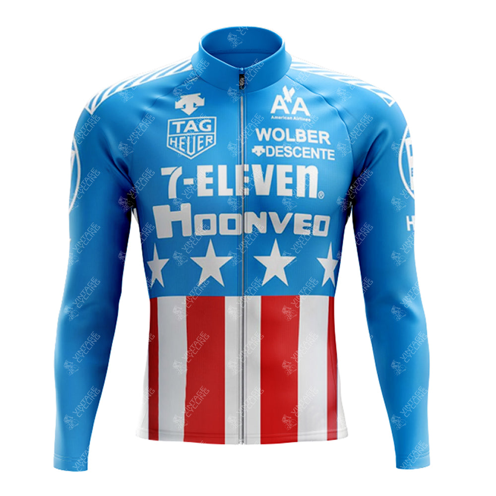 1990s 7-ELEVEN Retro Long Sleeve Cycling Set (With Fleece Option)