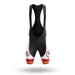 The Chief Short Sleeve Cycling Set (Copy) is a black and white retro cycling set with Kansas City Chiefs logos and red/yellow leg stripes, shown on a white background.
