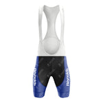 Pair the Alfa Lum Legnano Green Retro Short Sleeve Cycling Set with cycling bib shorts featuring a white strap and blue-black lower section. "Reynolds" is printed in white on the sides for a vintage, athletic look inspired by retro cycling designs.