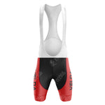 Experience a vintage vibe with these cycling bib shorts in black and red. The red lower sections and vertical VELDA on the black midsection, paired with contrasting white upper straps, perfectly enhance your Z Vetements Enfants Retro Short Sleeve Cycling Set.