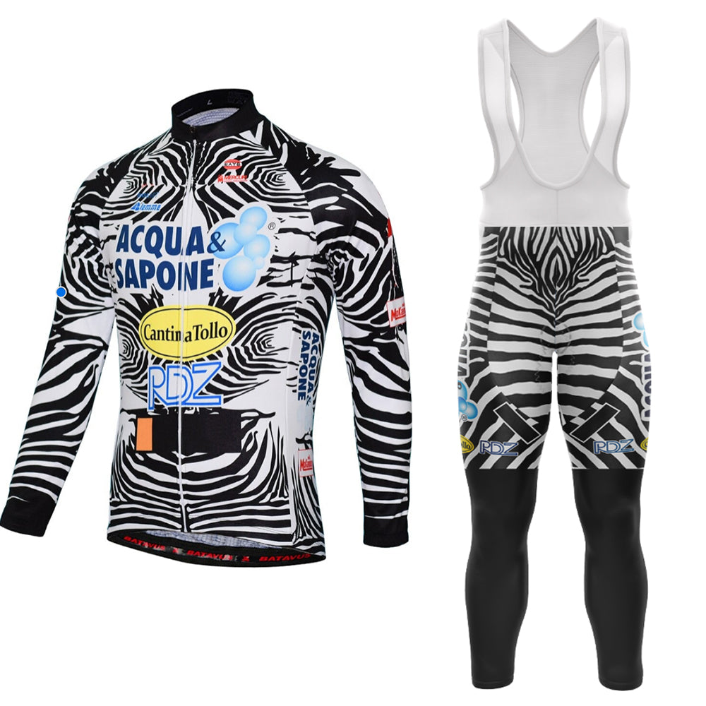Acqua Sapone Cantina Tollo Zebra Retro Set da ciclismo a maniche lunghe (con opzione pile)