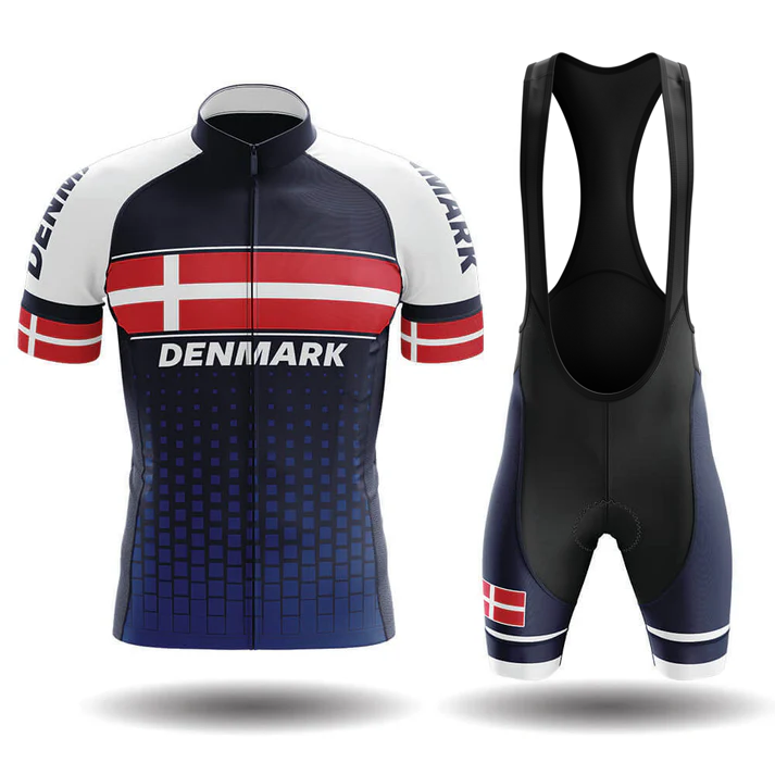 U.S. Airborne Men Short Sleeve Cycling Set features a blue performance jersey with red and white U.S. Airborne design and matching accents. Coordinating bib shorts complete the sleek, unified look.