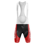 The SUPER Red Retro Short Sleeve Cycling Set includes red and black bib shorts adorned with Vintage and Rouleur text, complemented by white straps. Displayed on a light background, its perfect for creating a classic cycling vibe.