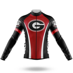 Display your Army pride with this U.S. Army Veteran Long Sleeve Cycling Jersey, featuring the official U.S. Army logo, bold black and gold colors, an American flag on the sleeves, and "Veteran" written vertically on both arms.