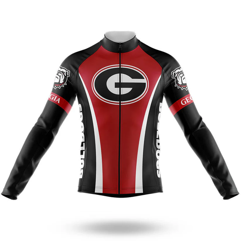 Display your Army pride with this U.S. Army Veteran Long Sleeve Cycling Jersey, featuring the official U.S. Army logo, bold black and gold colors, an American flag on the sleeves, and "Veteran" written vertically on both arms.