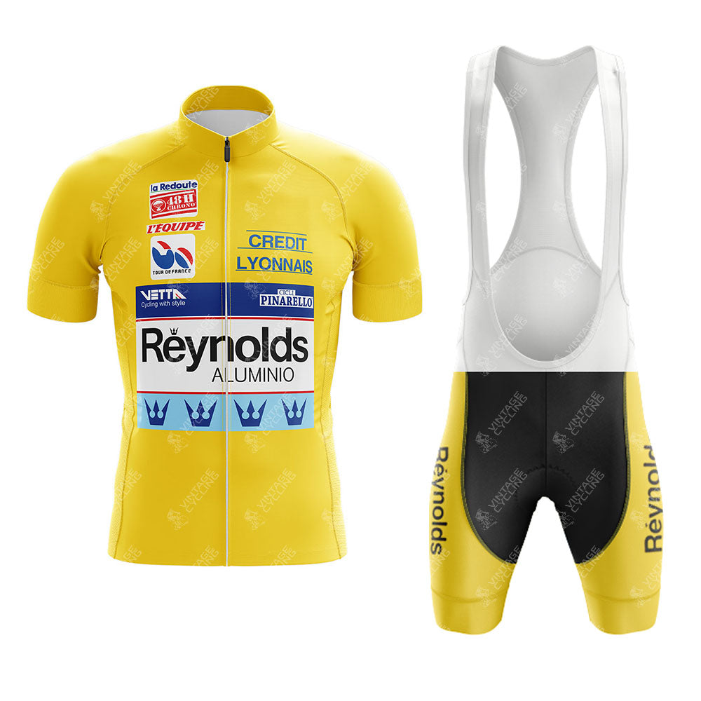 Conjunto ciclismo manga corta Reynolds Amarillo Retro - Amarillo 2