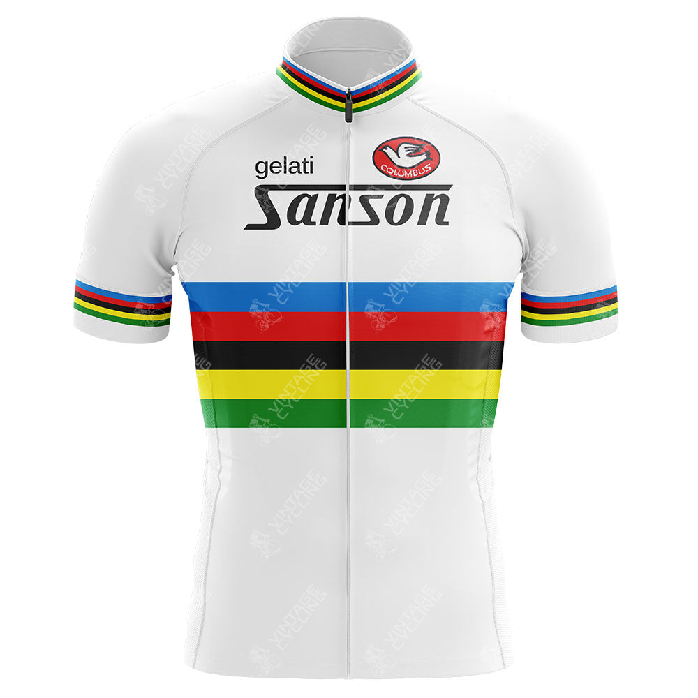The France-Loire Sem Green Retro Short Sleeve Cycling Set features classic style with retro detailing—perfect for fans of vintage cycling gear.