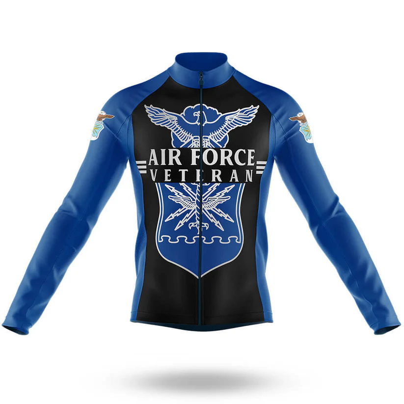 U.S. Air Force Veteran Long Sleeve  Cycling Jersey
