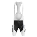 The SCIC Retro Short Sleeve Cycling Set showcases a front view with bib shorts featuring white shoulder straps, black shorts, and the word Reynolds vertically on the sides, all with a sleek aerodynamic design for optimal performance.