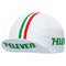 The 7-ELEVEN Retro Cycling Cap features a classic vintage design with 7-Eleven on the side and front. This white cap is accented by vibrant red and green stripes, embodying the timeless charm of cyclings golden era.