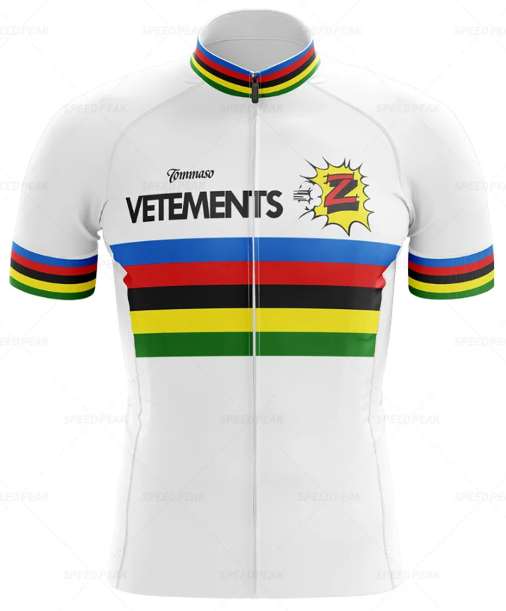 Tomasso Team Z Vetements Set di maglie da ciclismo retrò 