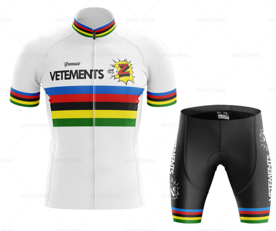 Tomasso Team Z Vetements Set di maglie da ciclismo retrò 