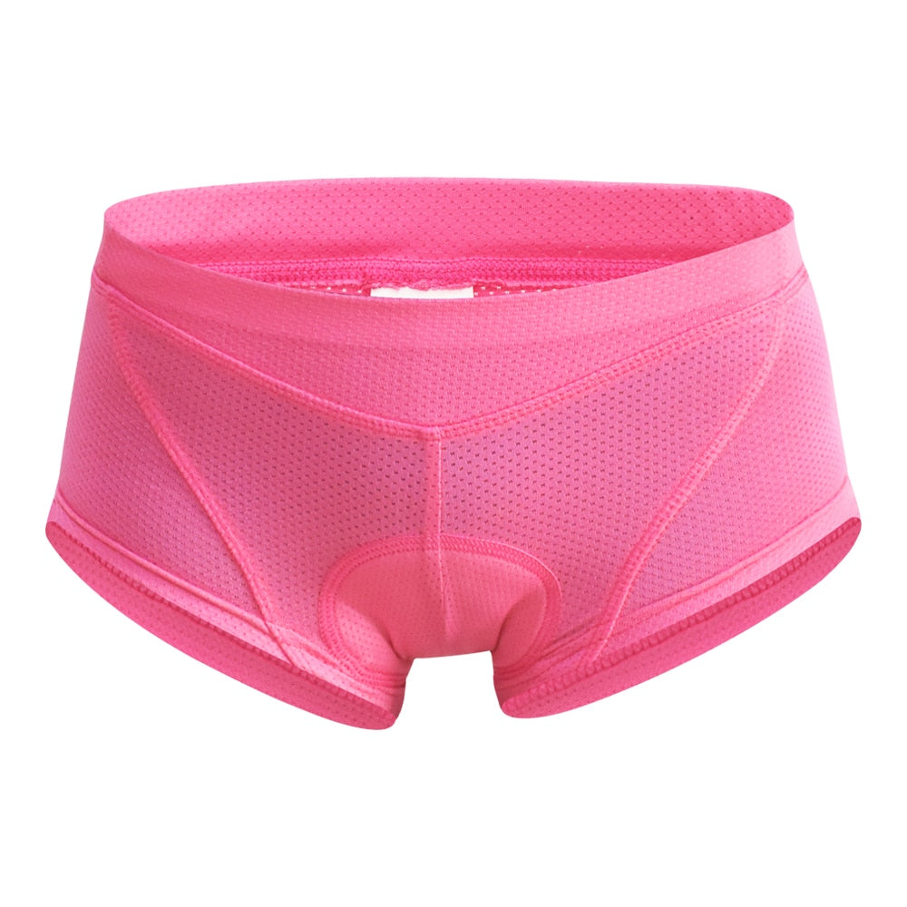 Womens Cycling & Spinning Shorts have a gel pad seat and breathable mesh, offering a form-fitting design for comfort during rides, ideal for spinning classes.