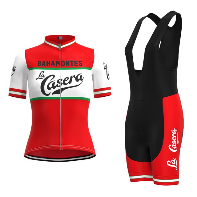 Women's La Casera-Bahamontes Retro Cycling Jersey Set