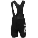 This La Redoute Retro Cycling Jersey Set features black bib shorts with a La Redoute print, mesh upper, shoulder straps, and padded crotch for superior comfort, offering breathability and a retro vibe perfect for long rides.
