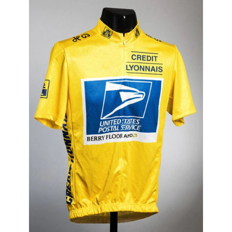 US Postal Service Yellow Tour de France Retro Cycling Jersey Vintage Cycling Shop